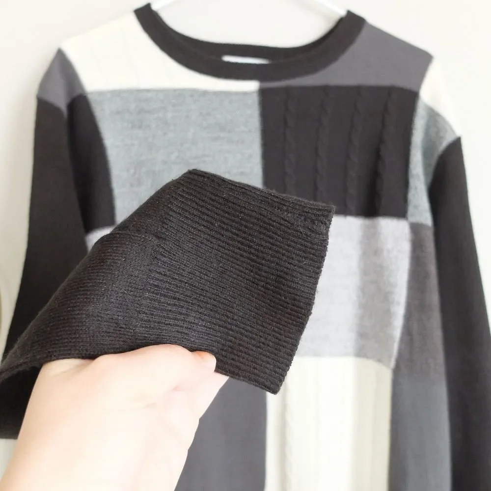 Geoffrey Beene Colorblock Long Sleeve Pullover Sweater Size XXL
